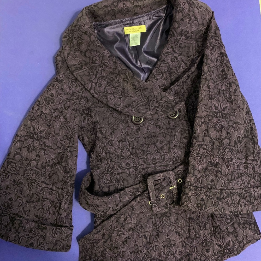 Moon Collection deep purple brocade jacket